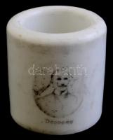 Gyarmati Emil gyógyszertára, arcz-kenőcs, pomage du visage Baján feliratú porcelán tégely, hátoldalá...