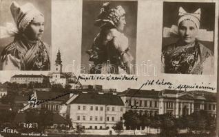 Nyitra town-view with folkswear