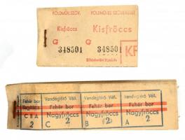 cca 1970 Kisfröccs, nagyfröccs tömbök, sorszámozottak, 100 db-osak