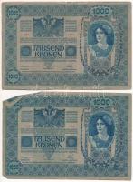 1902. 1000K román felülbélyegzéssel (2x) T:III,III-