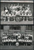 1938-1961 3 db iskolai osztálykép fotó, (Ganztelepi El. Isk., Fővárosi Általános Iskola (Dob és Lovag utca)), 11,5x16,5 cm, 13x18 cm