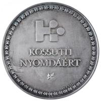 DN Kossuth Nyomdáért / A vállalat eredményes működése érdekében végzett kiemelkedő munkájáért jelzett Ag emlékérem (134,32g/0.835/65mm) T:1-,2 kis patina