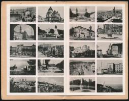 1938 Pécs, 20 db fotót tartalmazó városismertető emlék, minden kép feliratozva, karton borítóban tárolva, kinyitva13x18 cm