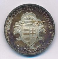 1938. 5P Ag "Szent István" T:2 patina
Hungary 1938. 5 Pengő Ag "Saint Stephen" ...