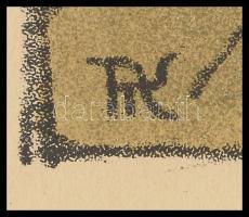 Kőrösfői Kriesch Aladár (1863-1920): Országúton (Naplemente), 1903 (1905). Színes litográfia, papír,...