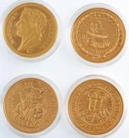 24db-os tétel a "Történelmi aranypénzek" sorozatból, aranyozott Cu-Ni utánveretek "CO...