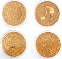 24db-os tétel a "Történelmi aranypénzek" sorozatból, aranyozott Cu-Ni utánveretek "CO...