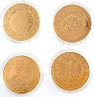 24db-os tétel a "Történelmi aranypénzek" sorozatból, aranyozott Cu-Ni utánveretek "CO...