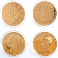24db-os tétel a "Történelmi aranypénzek" sorozatból, aranyozott Cu-Ni utánveretek "CO...