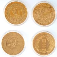24db-os tétel a "Történelmi aranypénzek" sorozatból, aranyozott Cu-Ni utánveretek "CO...