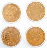 24db-os tétel a "Történelmi aranypénzek" sorozatból, aranyozott Cu-Ni utánveretek "CO...