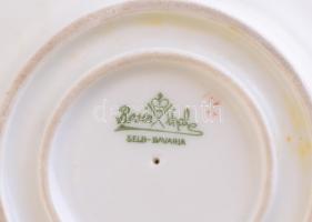 Rosenthal porcelán szószos edény fedéllel, kézzel festett, jelzett, apró kopásnyomokkal, m: 12 cm