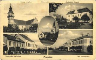 1941 Orosháza, Evangélikus és római katolikus templom, Szolgabírói hivatal, Kisbirtokos szövetség, kir. járásbíróság  (Rb)