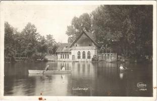 1928 Losonc, Lucenec; csónakázók / rowing boats (fl)