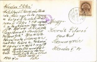 1941 Gyergyószentmiklós, Gheorgheni; Gyilkos-tó a Cohárddal / Lacul Rosu (Ghilcos) / lake, mountain....