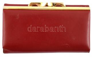 Női bőr pénztárca, szép állapotban 14x8 cm