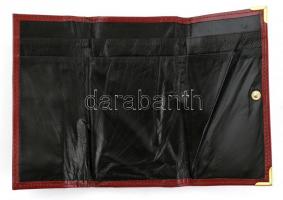 Női bőr pénztárca, szép állapotban 14x8 cm