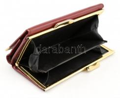 Női bőr pénztárca, szép állapotban 14x8 cm