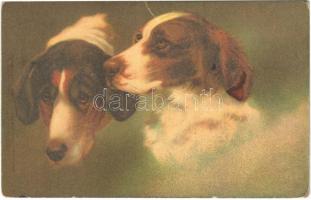 1918 Dogs. Wenau-Pastell No. 943. (fa)