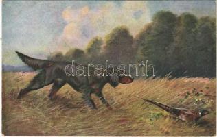 1923 Hunting dog with pheasant. Serie 732.