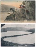 6 db RÉGI japán város képeslap / 6 pre-1945 Japanese town-view postcards