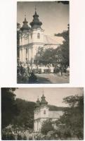 Mátraverebély, Szentkúti kegyhely, templom - 2 db eredeti fotó képeslap