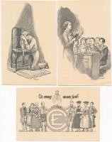 6 db RÉGI magyar vallásos grafikai képeslap: IX. Keresztyén Szövetségi Világkonferencia Budapesten 1...