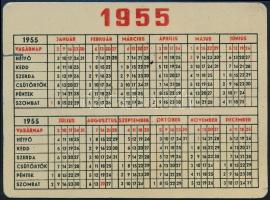1955 Gundel és Hungária éttermek fém kártyanaptár