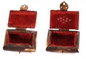 2 db csont ékszeres dobozka 6x4x3 cm
