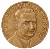 Olaszország 1958. Prof. Ermano Federici / Societá Oftalmologica Italiana öntött Br emlékérem másolat (39mm) T:2