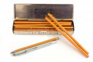 Régi Koh - I - Noor 12 db ceruza, eredeti fém dobozában + színváltós toll + régi Koh - I - Noor töltőceruza jelzett