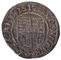 1517K-G Denár Ag "II. Lajos" (0,59g) T:1- rep. Hungary 1517K-G Denar Ag "Louis II" (0,59g) C:AU cracked Huszár: 841., Unger I.: 673.m