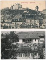 8 db RÉGI történelmi magyar város képeslap / 8 pre-1945 town-view postcards from the Kingdom of Hung...