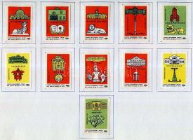 750 darabos szovjet gyufacímke-gyűjtemény iratrendezőben