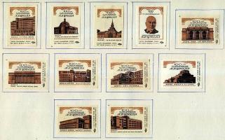 750 darabos szovjet gyufacímke-gyűjtemény iratrendezőben