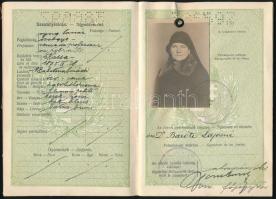 1934 Veszprém, Magyar Királyság által kiállított fényképes útlevél / Hungarian passport
