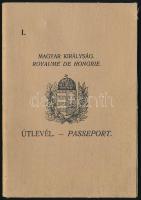 1934 Veszprém, Magyar Királyság által kiállított fényképes útlevél / Hungarian passport