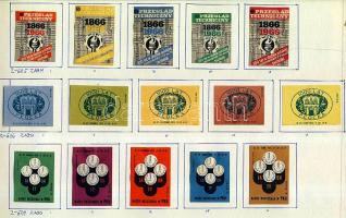 400 darabos lengyel gyufacímke-gyűjtemény iratrendezőben