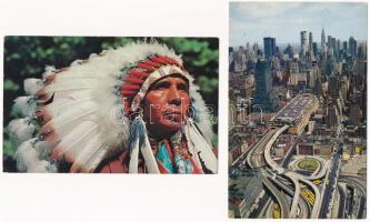 16 db MODERN amerikai város képeslap / 16 modern  American (USA) town-view postcards