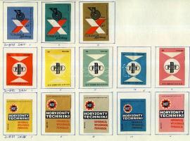 400 darabos lengyel gyufacímke-gyűjtemény iratrendezőben