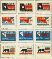 963 darabos lengyel gyufacímke-gyűjtemény iratrendezőben