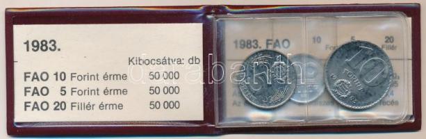 1983. 20f Al + 5Ft Ni + 10Ft Ni FAO sor, eredeti tokban tanúsítvánnyal T:1  Adamo EM69, EM70, EM71