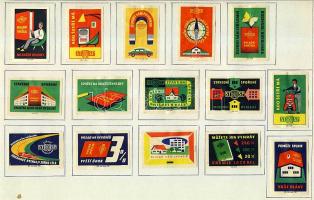 932 darabos csehszlovák gyufacímke-gyűjtemény iratrendezőben