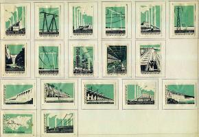 538 darabos szovjet gyufacímke-gyűjtemény iratrendezőben