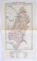 cca 1920 A régi Szörénység térképe/Carte de l'ancien Szörénység/Map of the ancient Szörénység, 1: 400.000, Bp., Magyar Földrajzi Intézet Rt., 43x26 cm