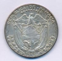 Panama 1966. 1/2B Ag "Vasco Nunez de Balboa" T:2 Panama 1966. 1/2 Balboa Ag "Vasco Nu...