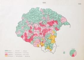 1920 A magyarországi országgyűlési képviselőválasztási kerületek térképei. 1861-1915. Terv.: Fodor F...