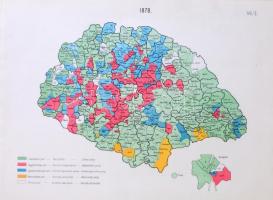 1920 A magyarországi országgyűlési képviselőválasztási kerületek térképei. 1861-1915. Terv.: Fodor F...