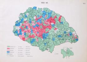 1920 A magyarországi országgyűlési képviselőválasztási kerületek térképei. 1861-1915. Terv.: Fodor F...
