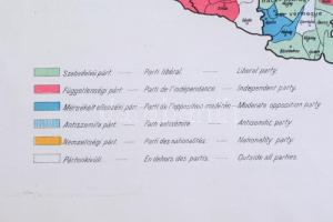 1920 A magyarországi országgyűlési képviselőválasztási kerületek térképei. 1861-1915. Terv.: Fodor F...